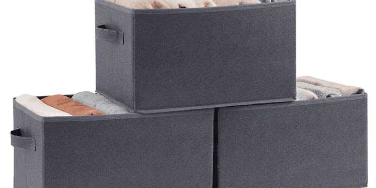 Folomie closet storage boxes with lids - keep your limited space organized