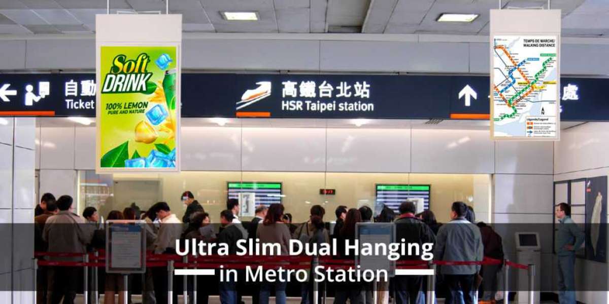 Highlights of the Ultra Slim Floor Dual Side interactive kiosk