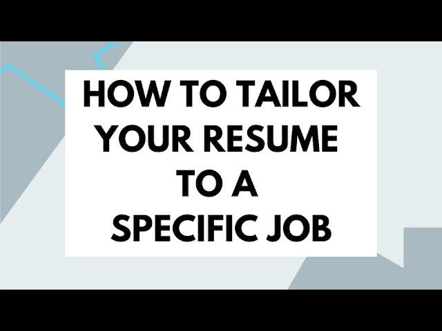 The Art of Tailoring Your Resume to Land Your Dream Job
